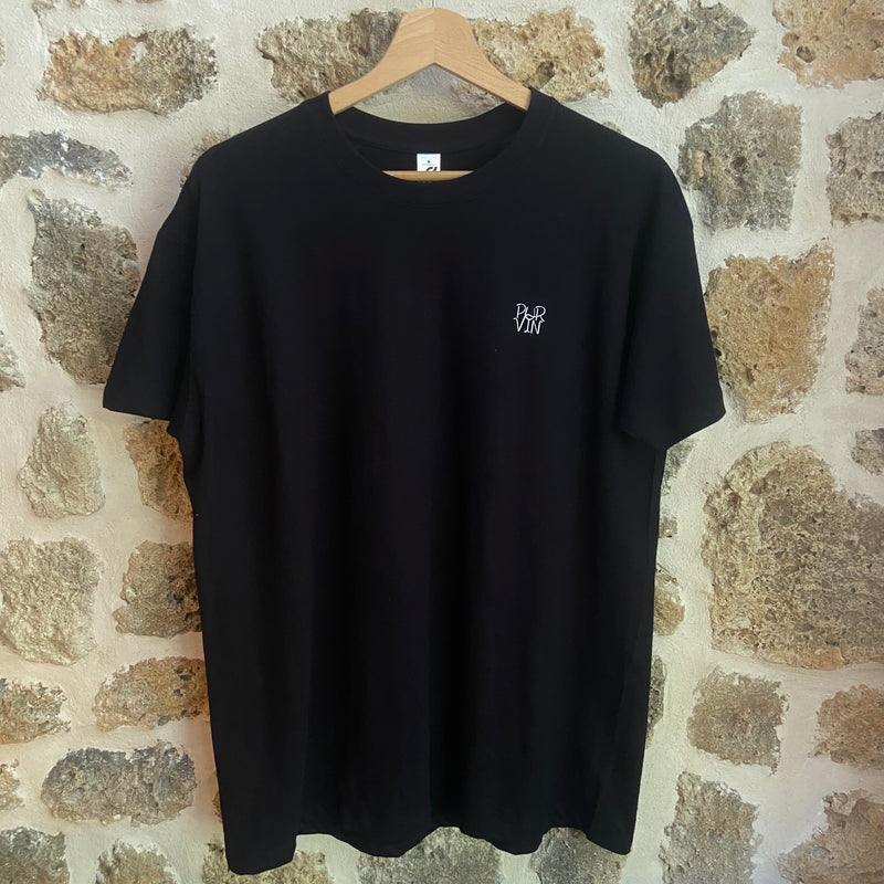 T-shirt Noir Pur Vin