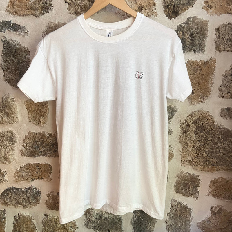T-shirt Blanc Pur Vin